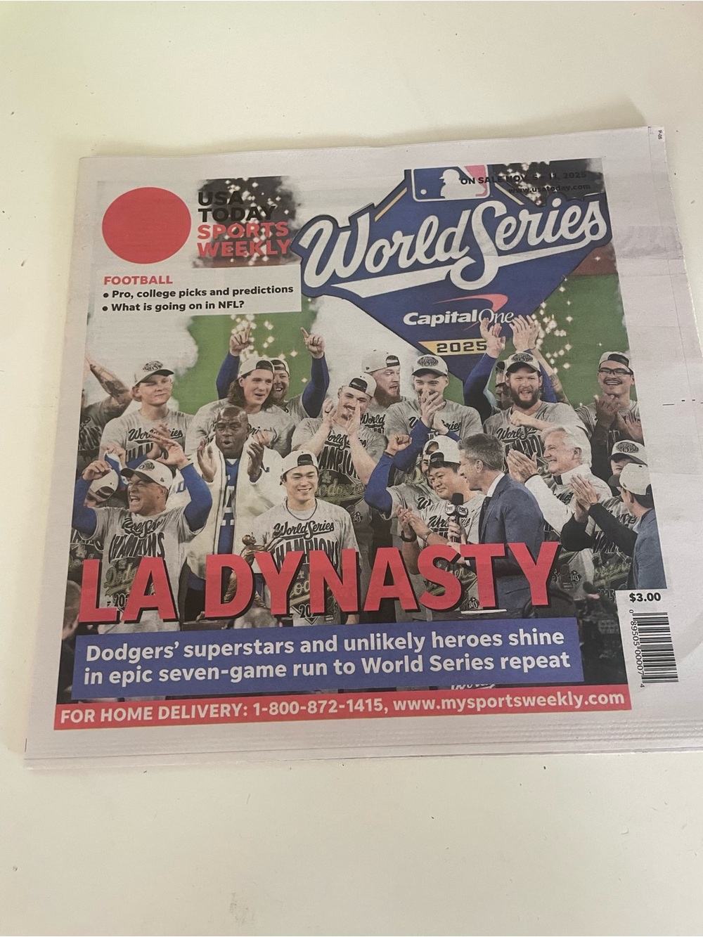 Sports Weekly World Series Magazine - Blue/White LA Dynasty Cover